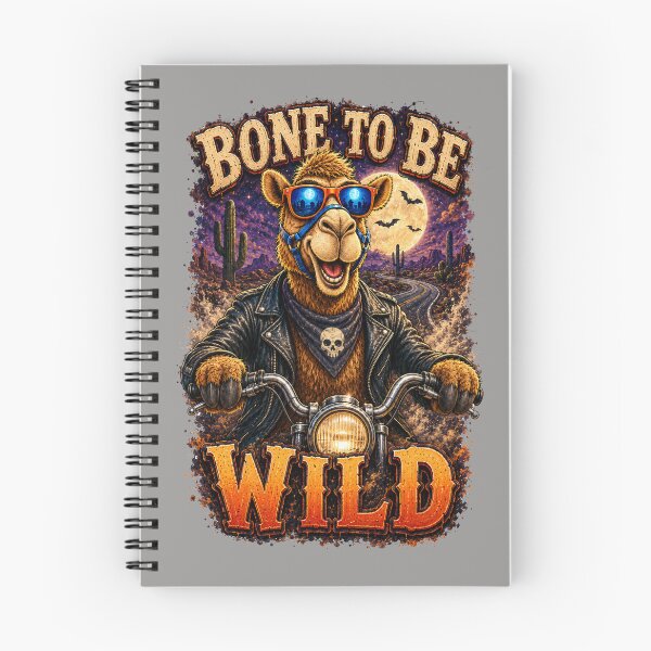 Item preview, Bone to Be Wild – Quirky halloween Camel Lover Gift - Cool Halloween Animal Graphic Camel T-Shirt designed and sold by Camel & Quirk.