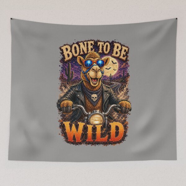 Item preview, Bone to Be Wild – Quirky halloween Camel Lover Gift - Cool Halloween Animal Graphic Camel T-Shirt designed and sold by Camel & Quirk.