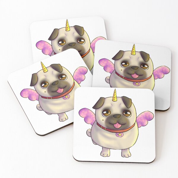 Item preview, Cute Magical Pug Unicorn Wings  designed and sold by JimboTurtle.