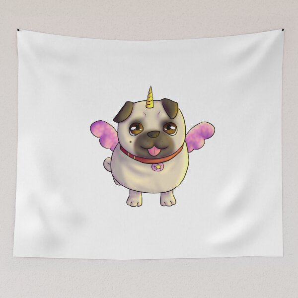 Item preview, Cute Magical Pug Unicorn Wings  designed and sold by JimboTurtle.