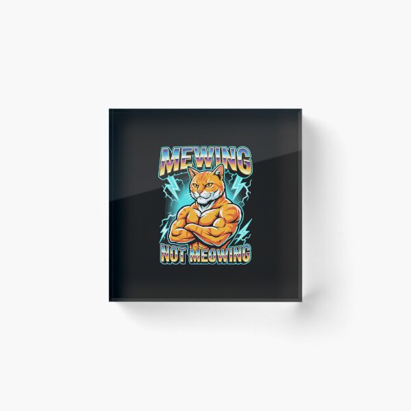 Item preview, Mewing Not Meowing Muscular Cat Fitness Bodybuilding Gym Lover designed and sold by PopStars1993.