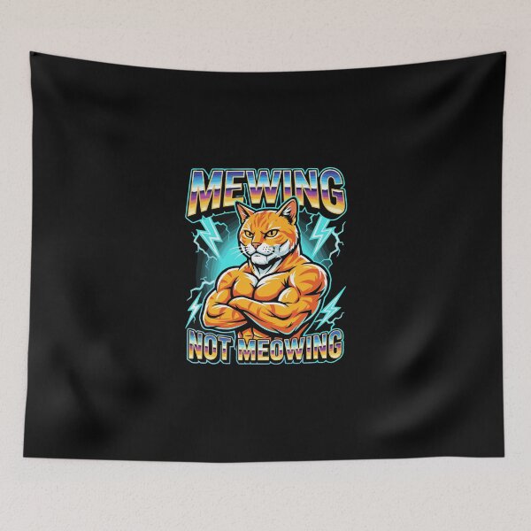 Item preview, Mewing Not Meowing Muscular Cat Fitness Bodybuilding Gym Lover designed and sold by PopStars1993.