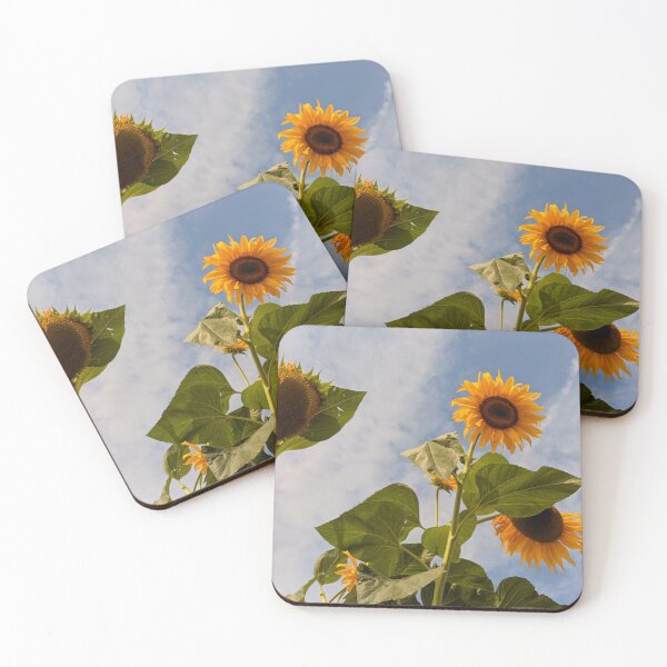 Item preview, Sunflowers Against Blue Sky, floral photography designed and sold by PrettyAround.