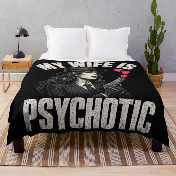 Item preview, My Wife Is Psychotic Vintage Noir Humor designed and sold by TshirtsOnline-.