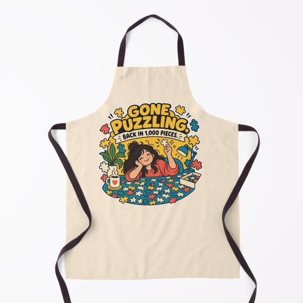 Item preview, Funny Jigsaw Puzzle Lover Gift Gone Puzzling Back In 1000 Pieces Flat Illustration Shirt Puzzle Sticker designed and sold by Fanverse Merchandise.