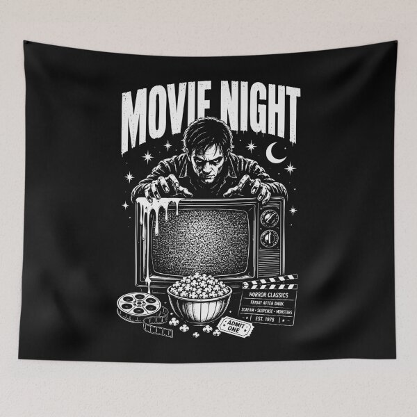 Item preview, Vintage Horror Movie Night Retro designed and sold by CamaleonDesigns.