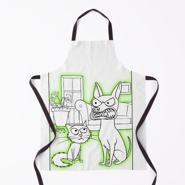 Item preview,  Crazy Dog And Mad Cat-Funny Angry Pet Line Art designed and sold by SiralyInk.
