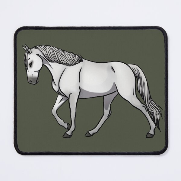 Item preview, White Grey Tennessee Walking Horse designed and sold by Old Water Cryptid .