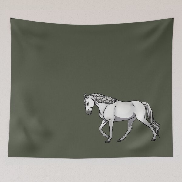 Item preview, White Grey Tennessee Walking Horse designed and sold by Old Water Cryptid .