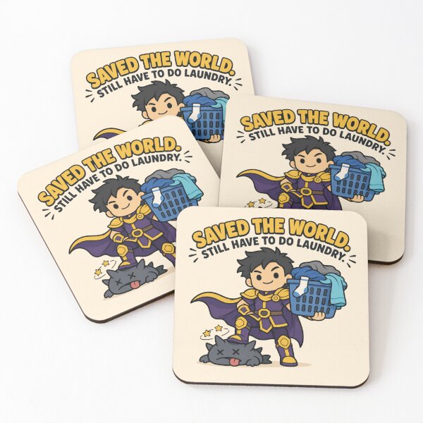Item preview, Funny Gamer Gift Saved The World Still Have To Do Laundry Flat Illustration Shirt Hoodie Sticker designed and sold by Fanverse Merchandise.