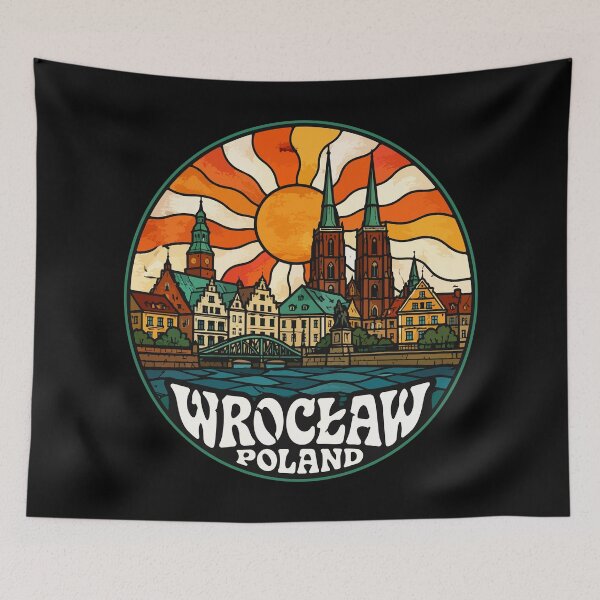 Item preview, Wroclaw City Poland Stained Glass Travel designed and sold by TomFrontierArt.