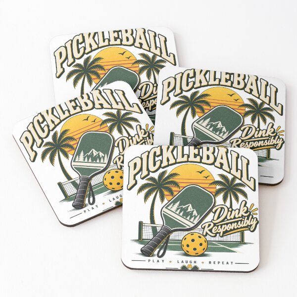 Item preview, Pickleball Dink Responsibly Vintage Sunset Retro Paddle Sports designed and sold by zhivago1980.