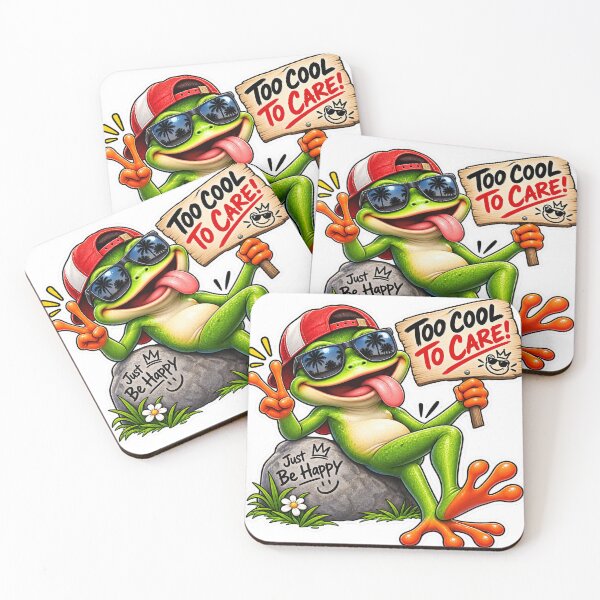 Item preview, Funny Cool Frog Sticker – Too Cool to Care Frog with Sunglasses designed and sold by ujjawal.