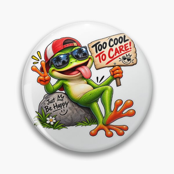 Item preview, Funny Cool Frog Sticker – Too Cool to Care Frog with Sunglasses designed and sold by ujjawal.