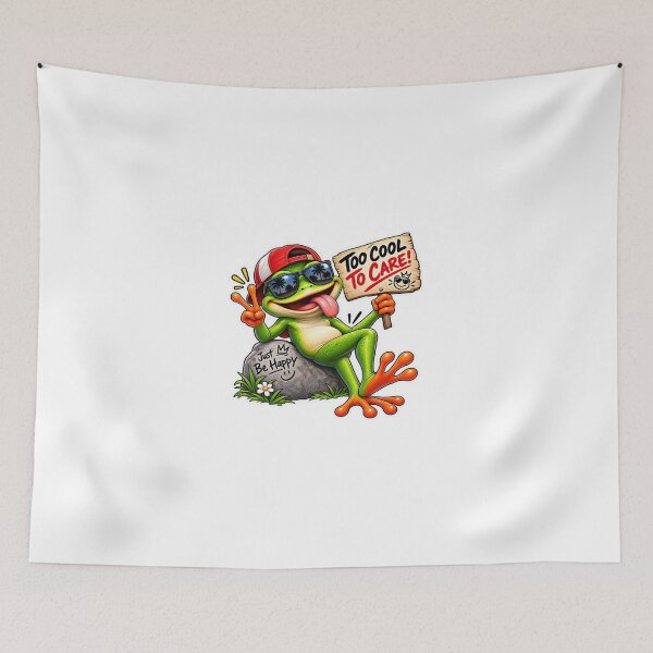 Item preview, Funny Cool Frog Sticker – Too Cool to Care Frog with Sunglasses designed and sold by ujjawal.