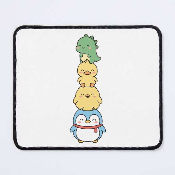 Item preview, Kawaii Animal Stack – Cute Dinosaur Duck Chick & Penguin Tower designed and sold by AliveStyle.