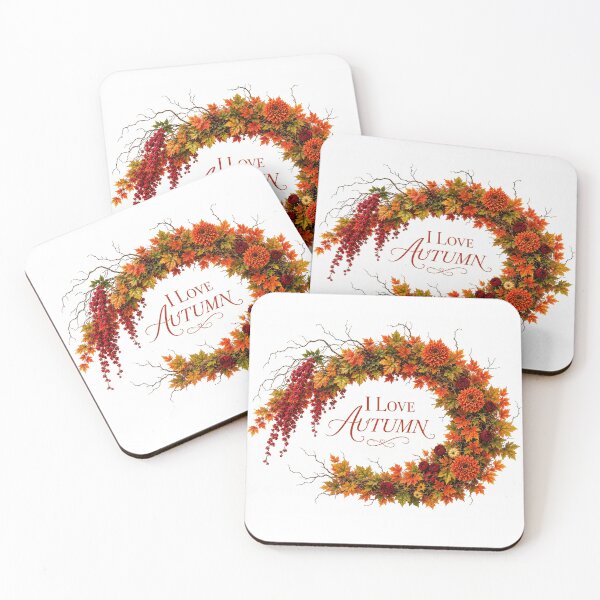 Item preview, I Love Autumn – Autumn Floral Wreath designed and sold by DansCreations42.