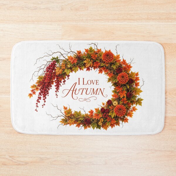 Item preview, I Love Autumn – Autumn Floral Wreath designed and sold by DansCreations42.