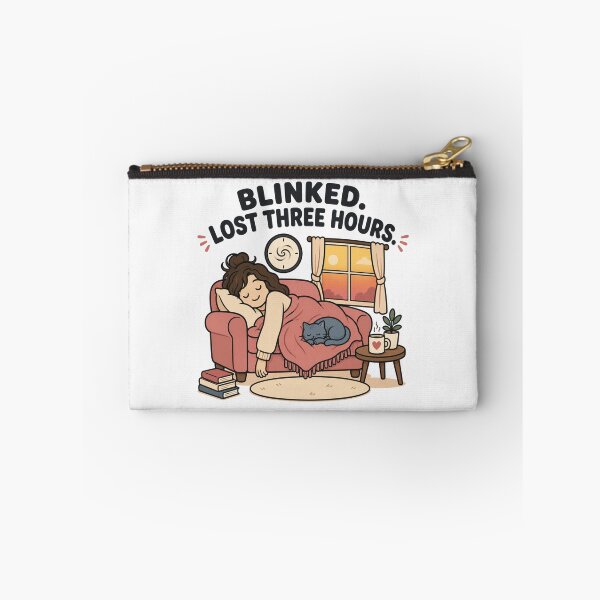 Item preview, Funny Napping Gift Blinked Lost Three Hours Flat Illustration Shirt Blanket Sticker Rest Lover designed and sold by Fanverse Merchandise.