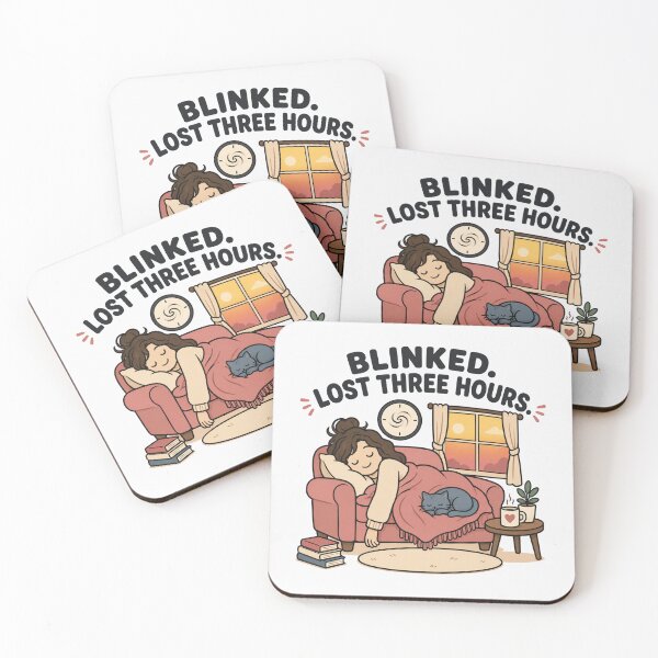Item preview, Funny Napping Gift Blinked Lost Three Hours Flat Illustration Shirt Blanket Sticker Rest Lover designed and sold by Fanverse Merchandise.