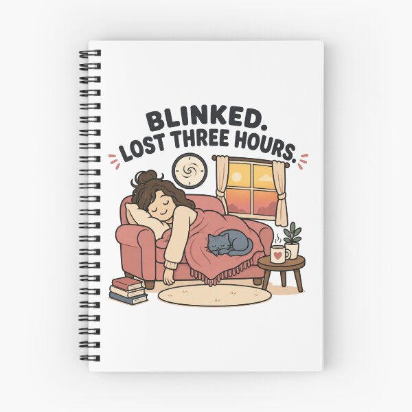 Item preview, Funny Napping Gift Blinked Lost Three Hours Flat Illustration Shirt Blanket Sticker Rest Lover designed and sold by Fanverse Merchandise.