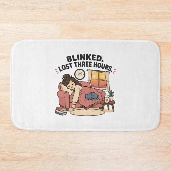 Item preview, Funny Napping Gift Blinked Lost Three Hours Flat Illustration Shirt Blanket Sticker Rest Lover designed and sold by Fanverse Merchandise.