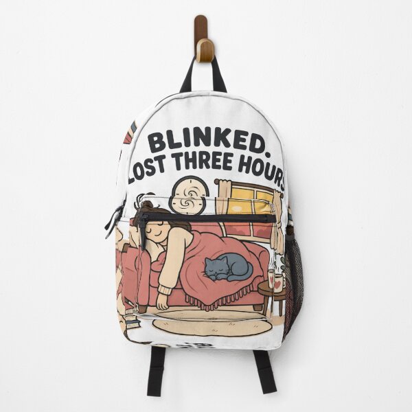 Item preview, Funny Napping Gift Blinked Lost Three Hours Flat Illustration Shirt Blanket Sticker Rest Lover designed and sold by Fanverse Merchandise.