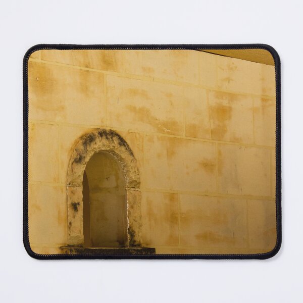 Item preview, Sunlit Stone Wall Niche With Arch And Suspended Rope Hammock In Warm Amber Lighting designed and sold by Nmallia.