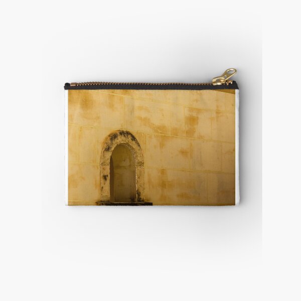 Item preview, Sunlit Stone Wall Niche With Arch And Suspended Rope Hammock In Warm Amber Lighting designed and sold by Nmallia.