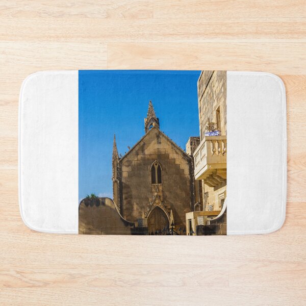 Item preview, Gothic Stone Church Facade With Blue Sky and Historic Architecture in Bright Day designed and sold by Nmallia.
