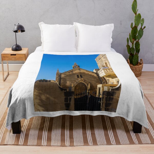 Item preview, Gothic Stone Church Facade With Blue Sky and Historic Architecture in Bright Day designed and sold by Nmallia.