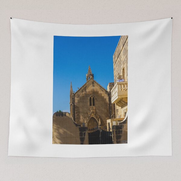 Item preview, Gothic Stone Church Facade With Blue Sky and Historic Architecture in Bright Day designed and sold by Nmallia.