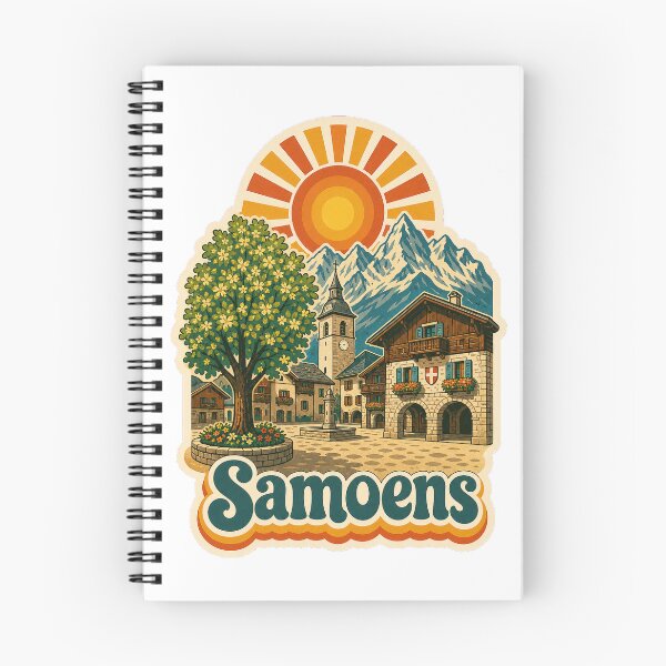 Item preview, Samoens France Travel Souvenir - Retro Illustration designed and sold by VisualArtsOasis.