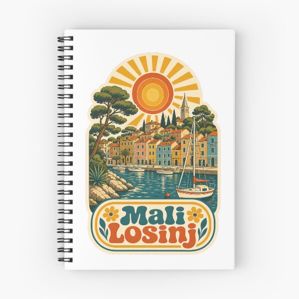 Item preview, Mali Losinj Croatia Travel Souvenir - Retro Illustration designed and sold by VisualArtsOasis.