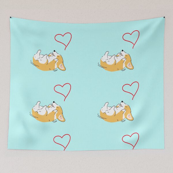 Item preview, Silly Corgi Belly Rub | Cute Dog Love Art designed and sold by Whimsy Moth .