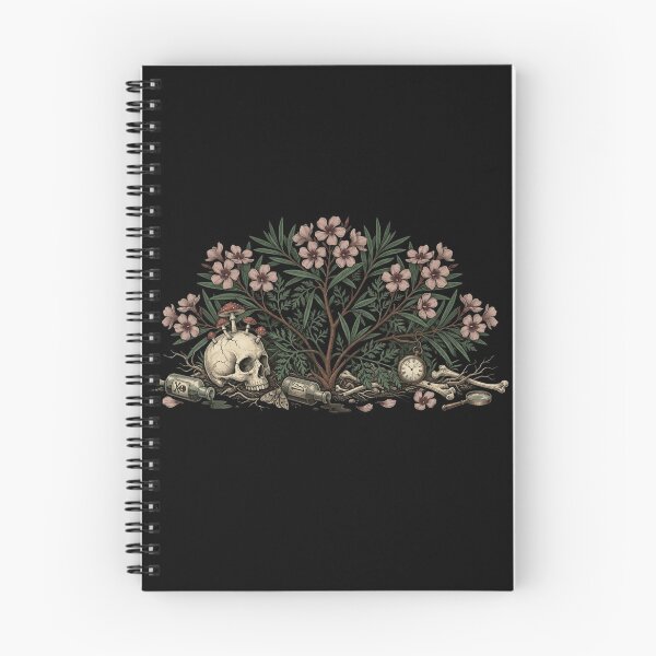 Item preview, Oleander Dark Botanical Gothic Poison Flower Art designed and sold by The Wicked Herbarium.