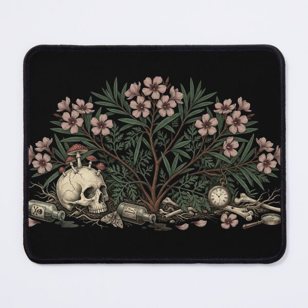 Item preview, Oleander Dark Botanical Gothic Poison Flower Art designed and sold by The Wicked Herbarium.