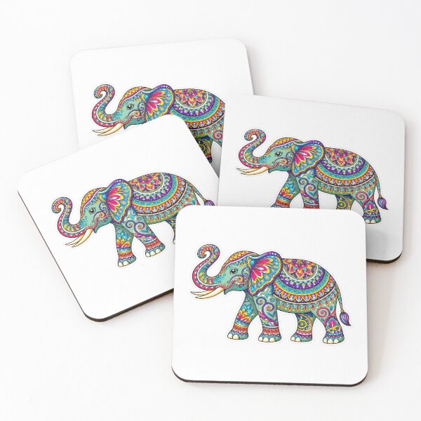Item preview, Colorful Bohemian Elephant Art designed and sold by PeanutGalSean.