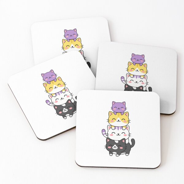 Item preview, Kawaii Cat Stack – Colorful Cute Kitty Collection designed and sold by AliveStyle.