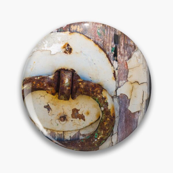 Item preview, Rusty Door Knocker on Weathered, Peeling Wood Door with Rustic Charm designed and sold by Nmallia.