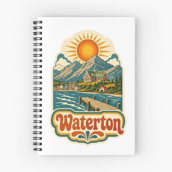 Item preview, Waterton Canada Travel Souvenir - Retro Illustration designed and sold by VisualArtsOasis.