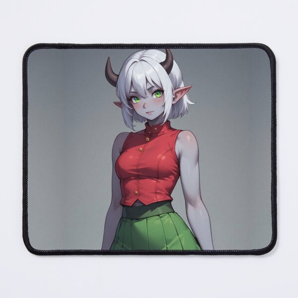 Item preview, Anime demon girl - Gray background designed and sold by ArtsJulian.