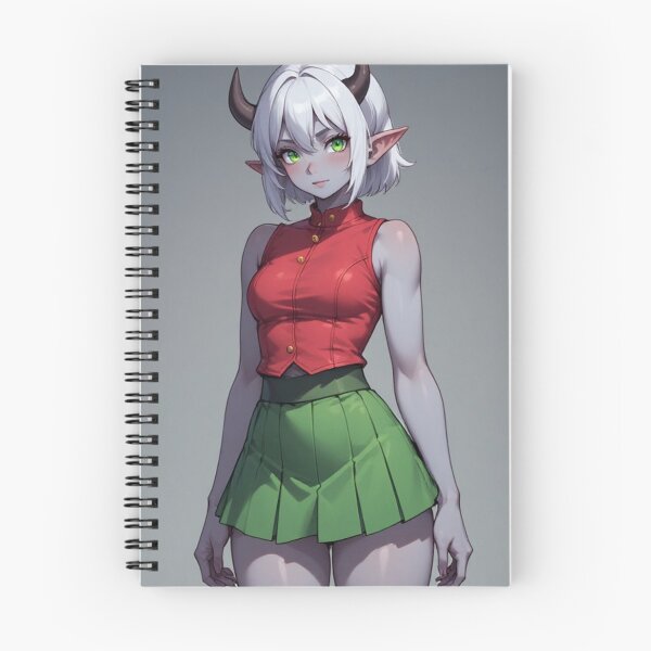 Item preview, Anime demon girl - Gray background designed and sold by ArtsJulian.