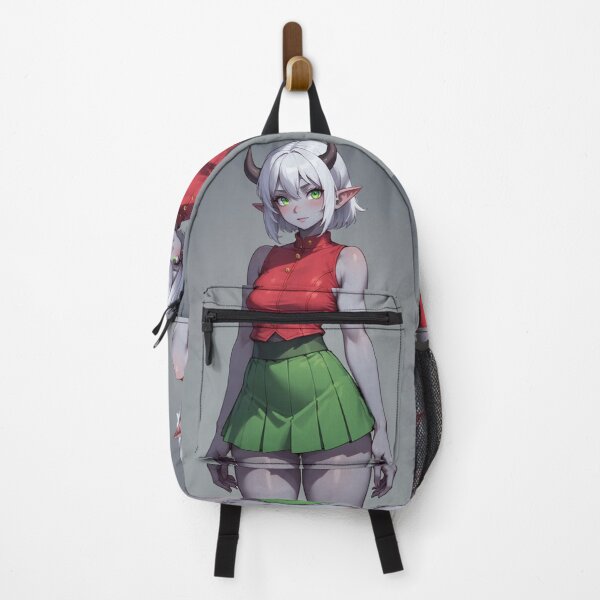 Item preview, Anime demon girl - Gray background designed and sold by ArtsJulian.