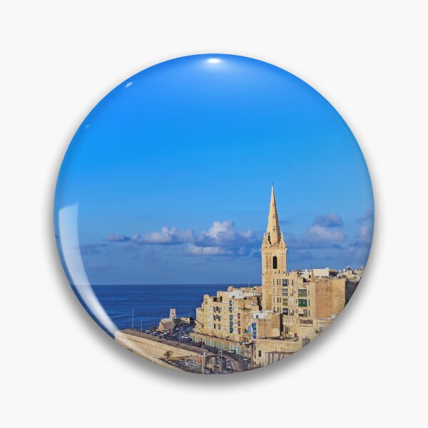 Item preview, Skyline of Valletta Malta featuring Basilica of Our Lady of Mount Carmel and St Paul’s Pro-Cathedral designed and sold by goceris.