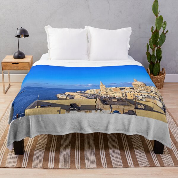 Item preview, Skyline of Valletta Malta featuring Basilica of Our Lady of Mount Carmel and St Paul’s Pro-Cathedral designed and sold by goceris.