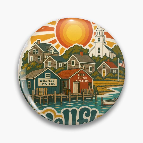 Item preview, Wellfleet USA Travel Souvenir - Retro Illustration designed and sold by VisualArtsOasis.