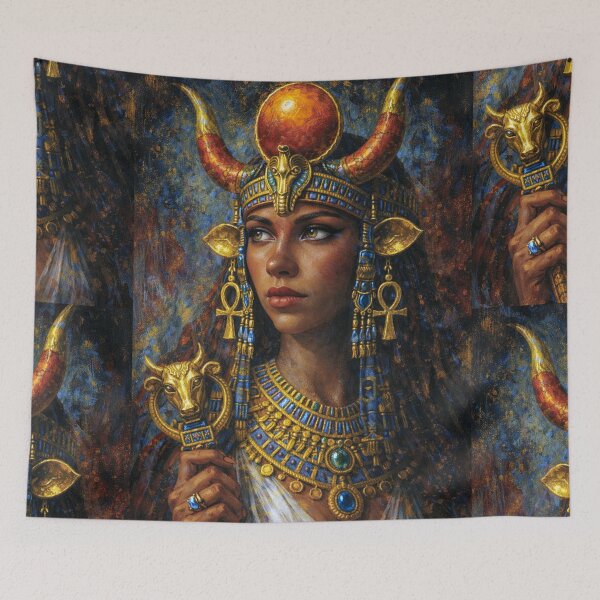 Item preview, Beautiful Hathor Painting – Egyptian Mythology and Divine Feminine Art designed and sold by GalleryKauffeld.
