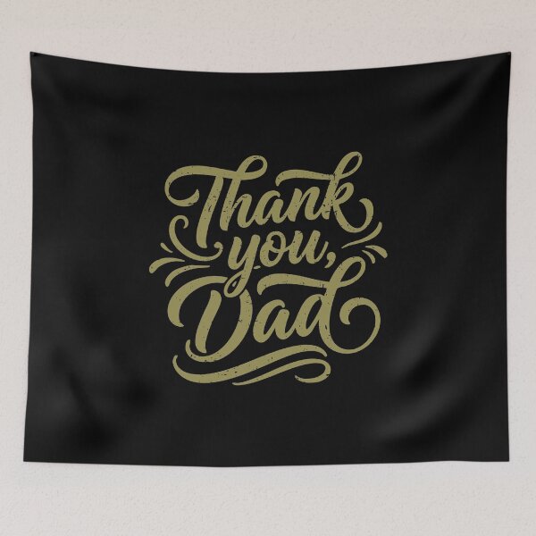 Item preview, Thank You Dad Script Lettering Design designed and sold by AhmedZouita.