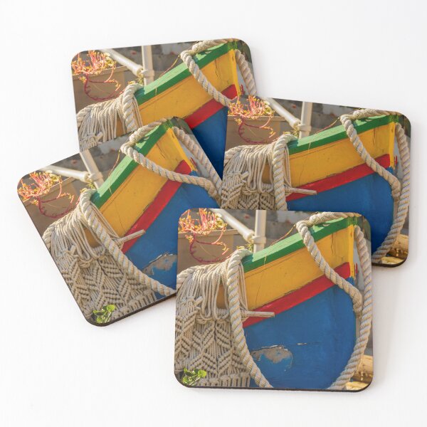 Item preview, Colorful Wooden Boat Bow with Thick Rope Coastline Decor and Nautical Details Sunlit Harbor Scene designed and sold by Nmallia.